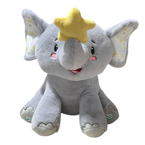 Cuddle Barn Twinkling Starlight Animated Elephant Singing Light Up Plush Soother